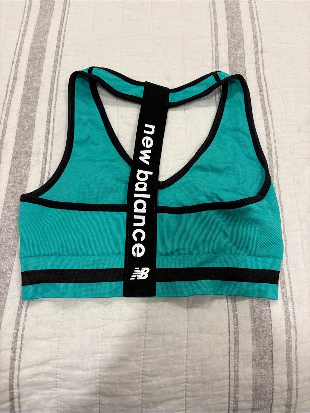 New Balance Teal and Black Racerback Sports Bra